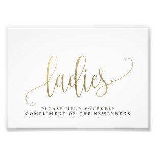 Ladies Wedding Bathroom Sign Choose Your Size