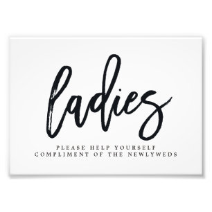 Ladies Wedding Bathroom Sign Choose Your Size