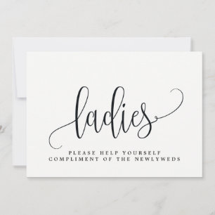 Ladies Wedding Bathroom Sign - Lovely Calligraphy