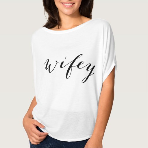 Image of Ladies Wifey t shirt for bride to be