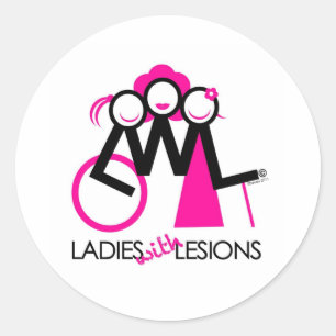 Ladies With Lesions Classic Round Sticker
