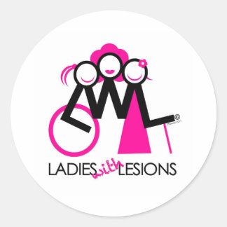 Ladies With Lesions Classic Round Sticker