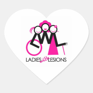Ladies With Lesions Heart Sticker