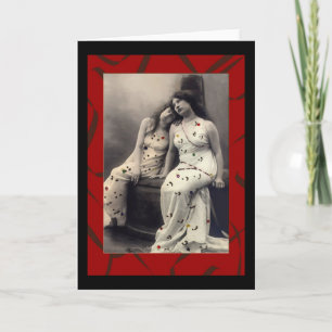 Ladies with long hair  Victorian note cards