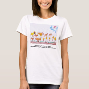 LADIES YELLOW BABY T-SHIRT, "Chickens"  T-Shirt