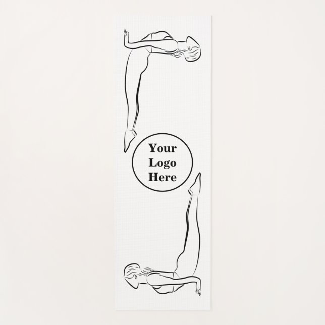 Ladies Yoga Mat with Upper Facing Dog Pose Image (Front)