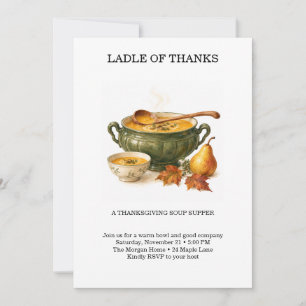 Ladle of Thanks Thanksgiving Soup Supper Invitation