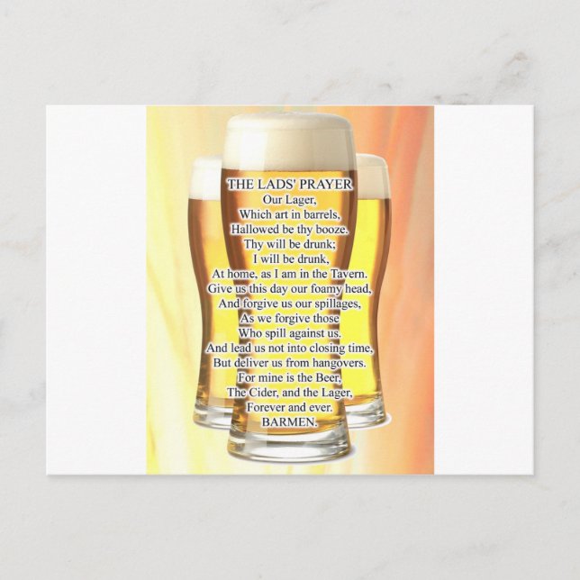 Lads Prayer Postcard (Front)