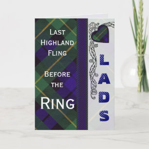 Lads Stag night -  Armstrong Scottish Tartan Invitation