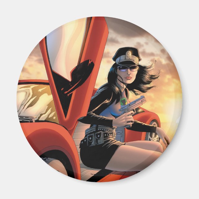 Lady Action Magnet (Front)