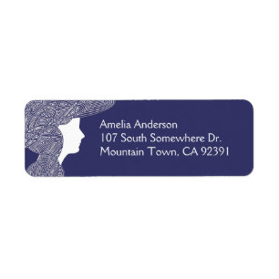 Lady Address Label