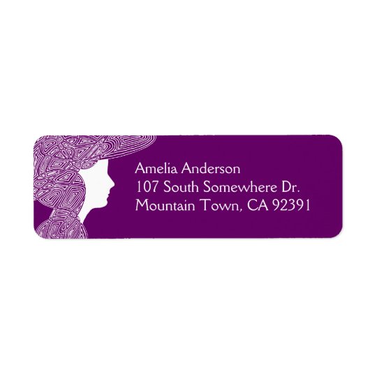 Lady Address Label