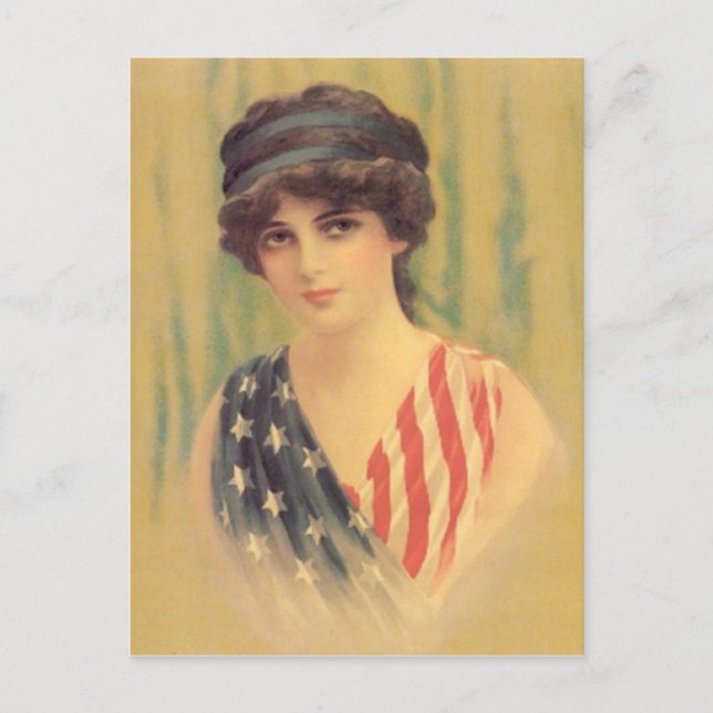 Lady America Postcard (Front)