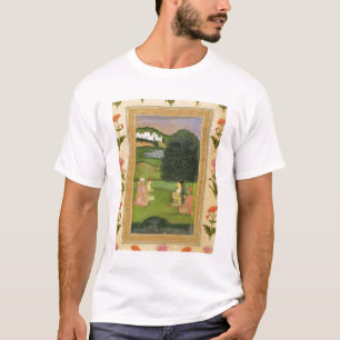 Lady and attendant listening to music at sunset, f T-Shirt