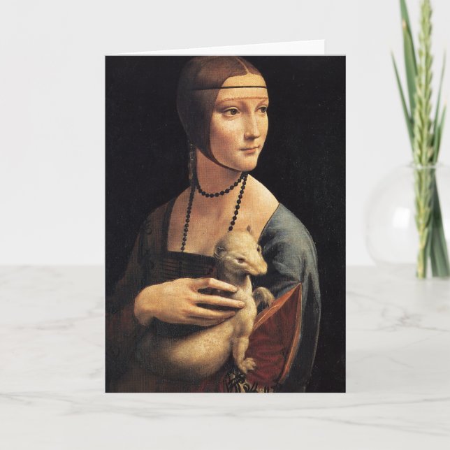 Lady and Ermine Card (Front)