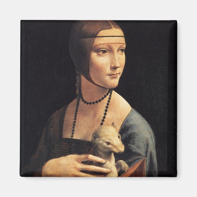 Lady and Ermine Magnet (Front)