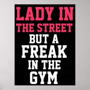 Lady and Freak Workout Motivational Poster