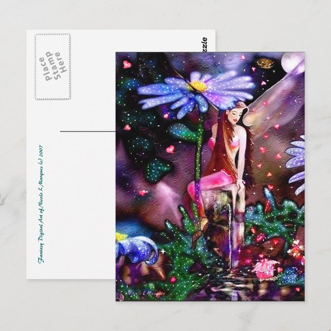 Lady and Gift Postcard (Creator Uploaded)
