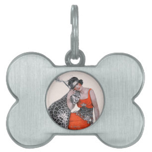 Lady and Leopard Pet ID Tag