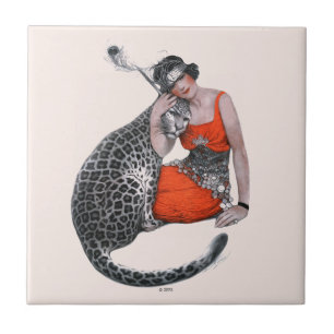 Lady and Leopard Tile