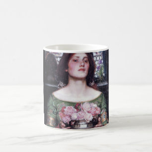 Lady and Roses, John William Waterhouse Coffee Mug
