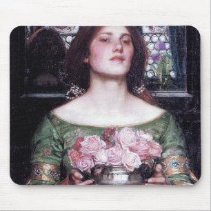 Lady and Roses, John William Waterhouse Mouse Mat