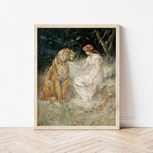 Lady and the Tiger Frederick Stuart Church Poster