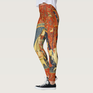 Lady and the Unicorn Mediaeval Tapestry Art Leggings