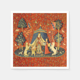 Lady and the Unicorn Mediaeval Tapestry Art Napkin