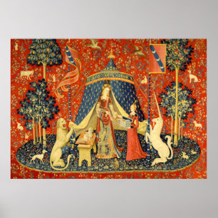 Lady and the Unicorn Mediaeval Tapestry Art Poster