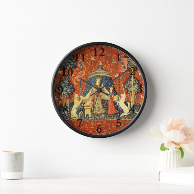 Lady and The Unicorn Mediaeval Tapestry: French Ar Clock (Home)