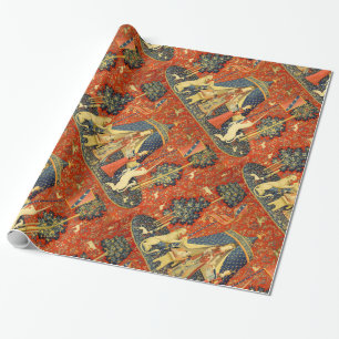 Lady and The Unicorn Mediaeval Tapestry: French Ar Wrapping Paper