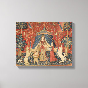Lady And The Unicorn Middle Ages Vintage Tapestry Canvas Print