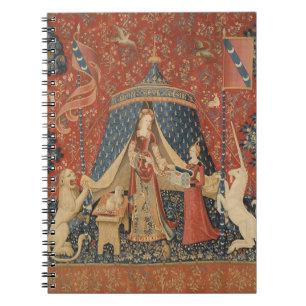 Lady And The Unicorn Middle Ages Vintage Tapestry Notebook