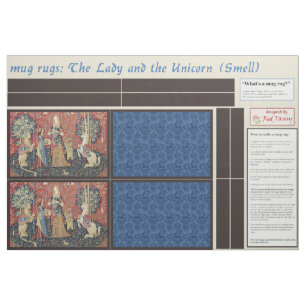 Lady and Unicorn DIY Mug Rugs Fabric