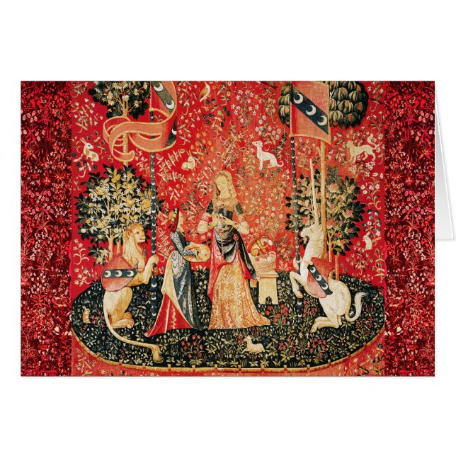 LADY AND UNICORN Flowers,Animals Fantasy Christmas (Front Horizontal)