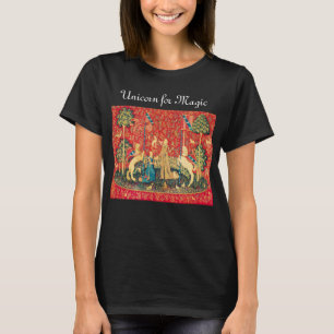 LADY AND UNICORN FOR MAGIC Fantasy Flowers,Animals T-Shirt