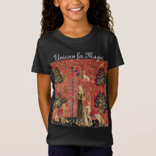 LADY AND UNICORN FOR MAGIC Fantasy Flowers,Animals T-Shirt