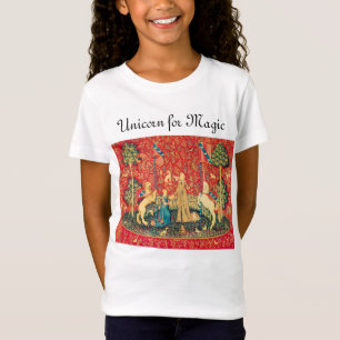 LADY AND UNICORN FOR MAGIC Fantasy Flowers,Animals T-Shirt
