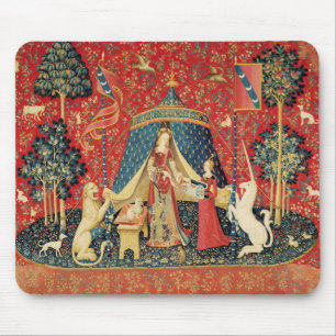 LADY AND UNICORN Lion,Fantasy Flowers,Animals Mouse Mat