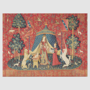 LADY AND UNICORN Lion,Fantasy Flowers,Animals Tissue Paper