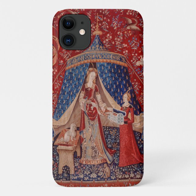 Lady and Unicorn Mediaeval Tapestry Desire Case-Mate iPhone Case (Back)