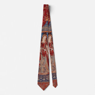 Lady and Unicorn Mediaeval Tapestry Desire Tie
