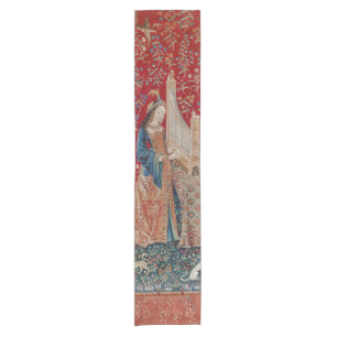 Lady and Unicorn Mediaeval Tapestry Hearing Short Table Runner