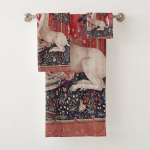Lady and Unicorn Mediaeval Tapestry Sight Bath Towel Set