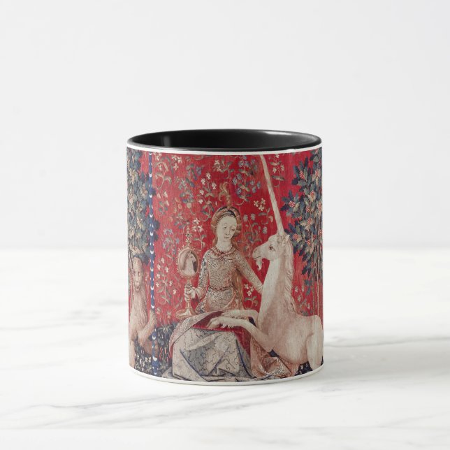 Lady and Unicorn Mediaeval Tapestry Sight Mug (Center)