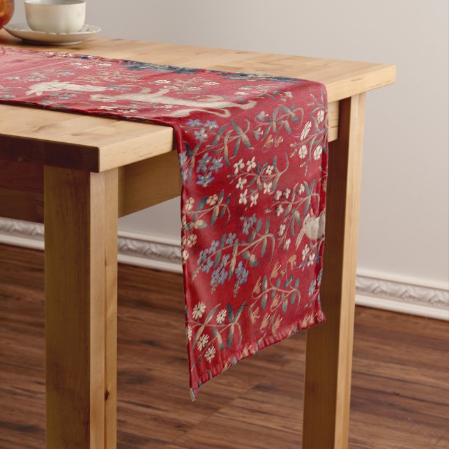Lady and Unicorn Mediaeval Tapestry Sight Short Table Runner (In Situ)