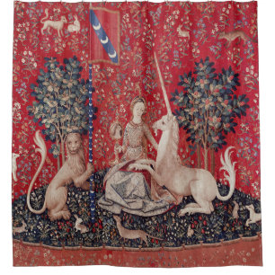 Lady and Unicorn Mediaeval Tapestry Sight Shower Curtain