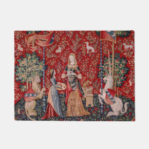 Lady and Unicorn Mediaeval Tapestry Smell Doormat