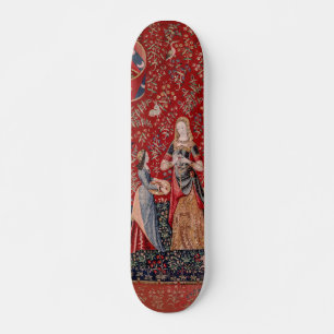 Lady and Unicorn Mediaeval Tapestry Smell Skateboard